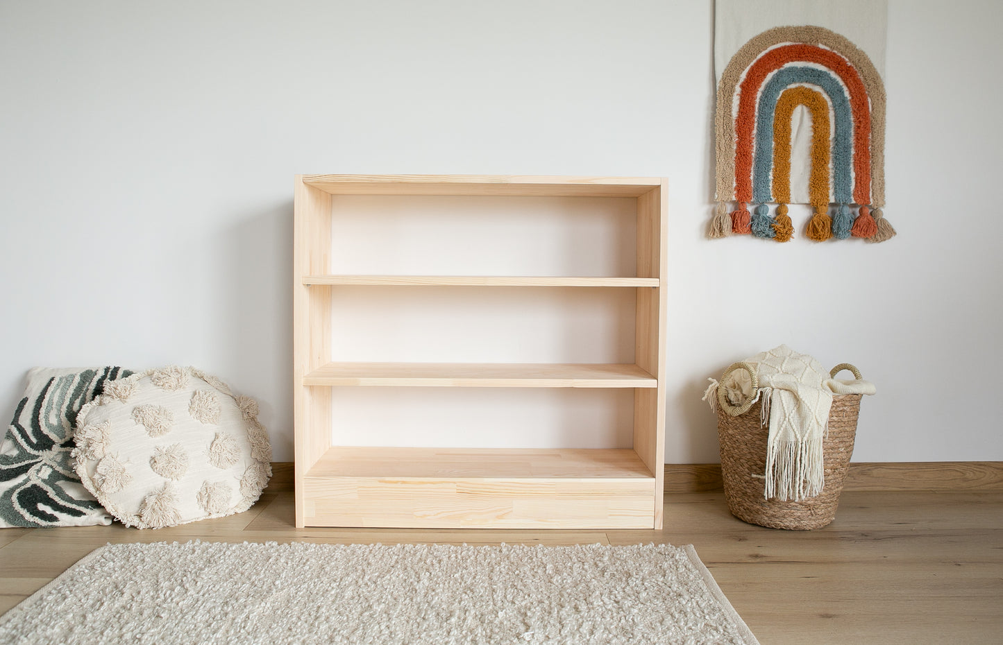 Montessori Spielzeugregal,  spielzeug & bücherschrank