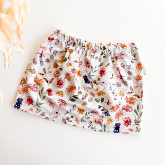 Rock aus Bio-Stoff für Kinder, Floral