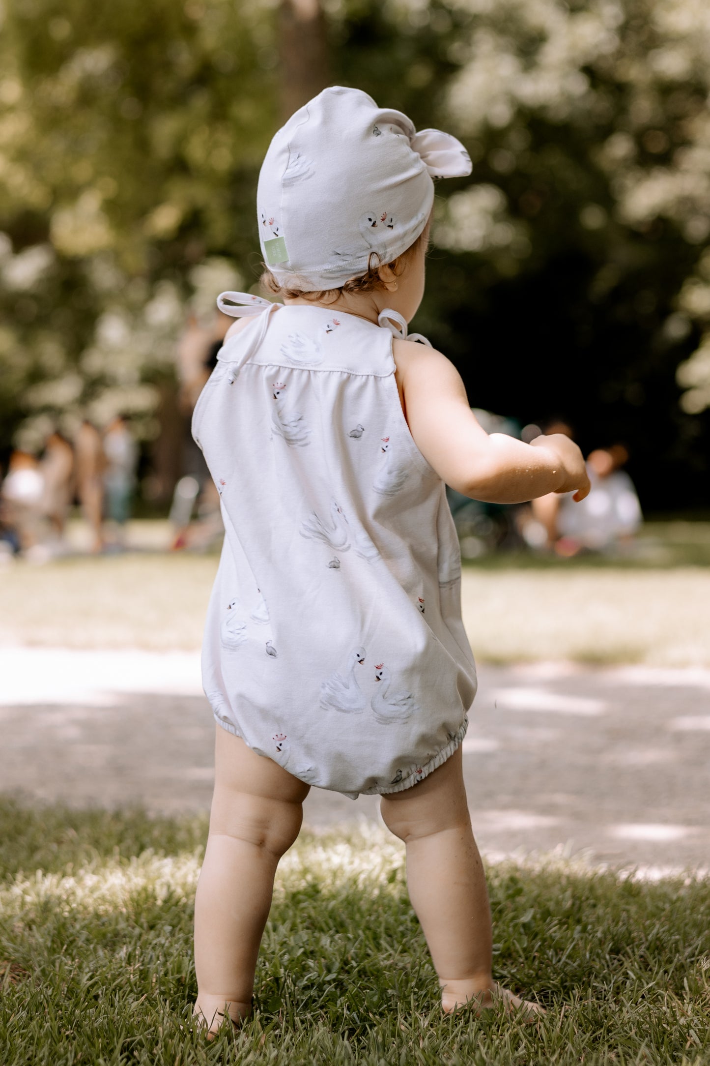 Pop Romper | Strampler, Aqua Blumen
