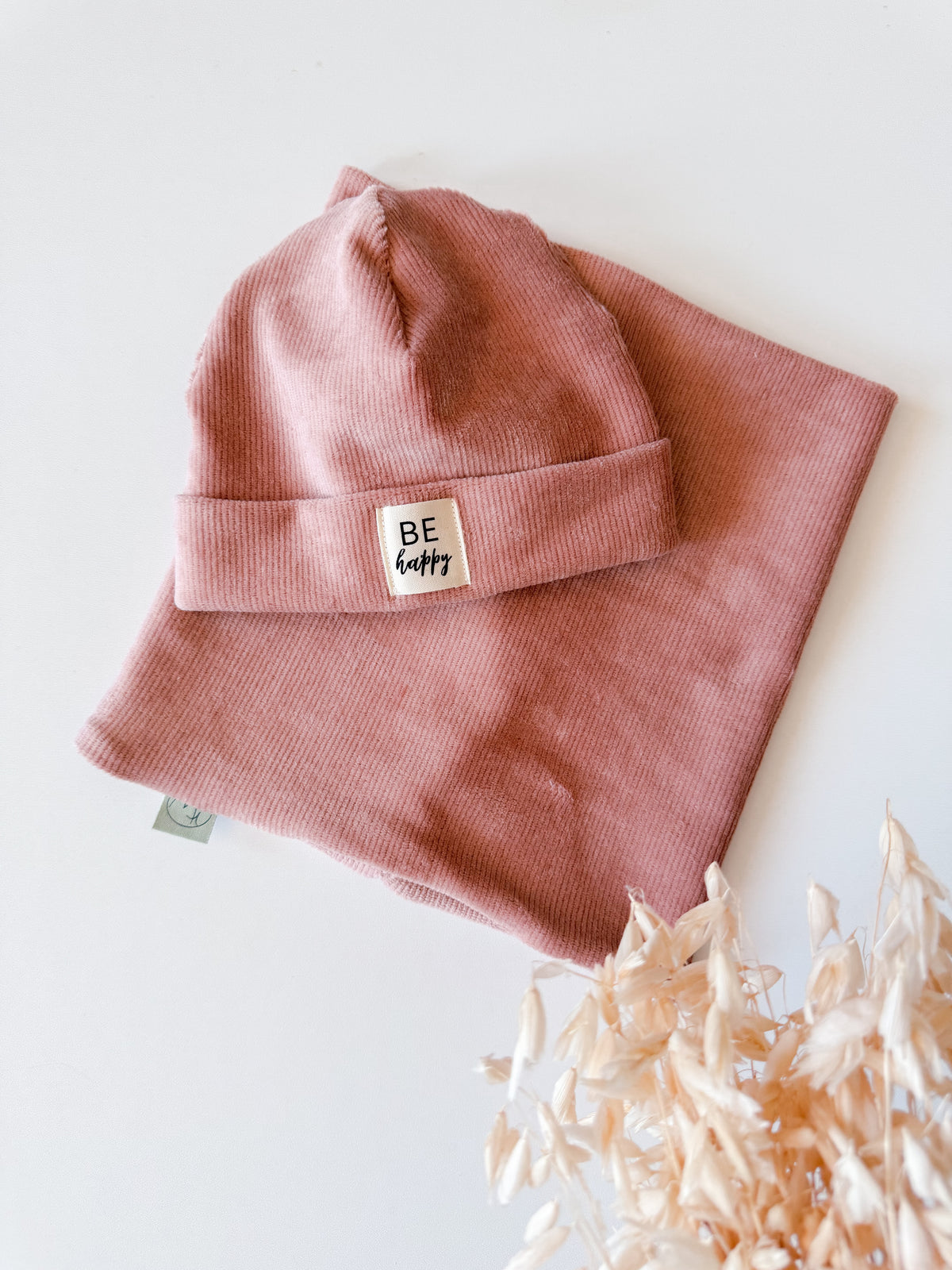 Hipster Beanie Cord, Rosa