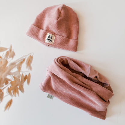 Hipster Beanie Cord, Rosa