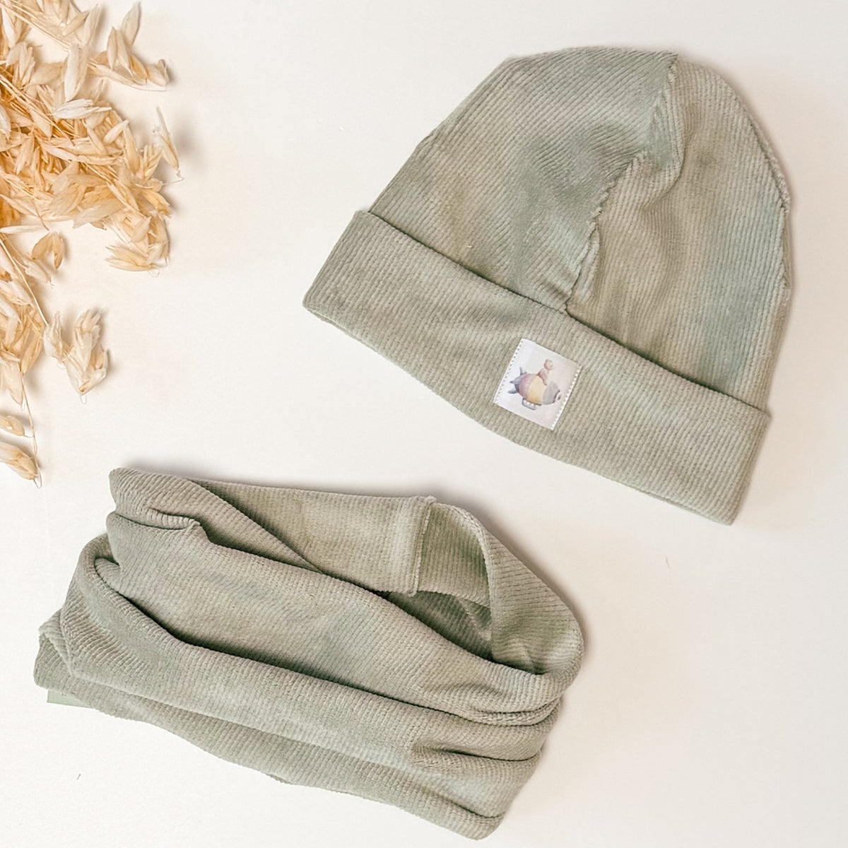 Hipster Beanie Cord, Mint