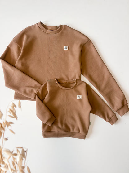 Frauen Pullover Oversized in Braun