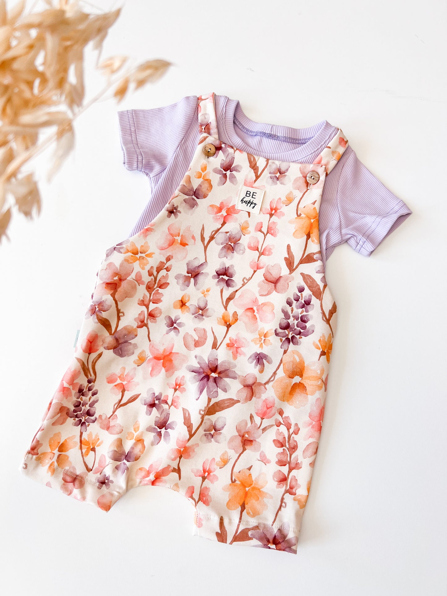 Latzhose für Baby und Kinder, Blumen Mavie