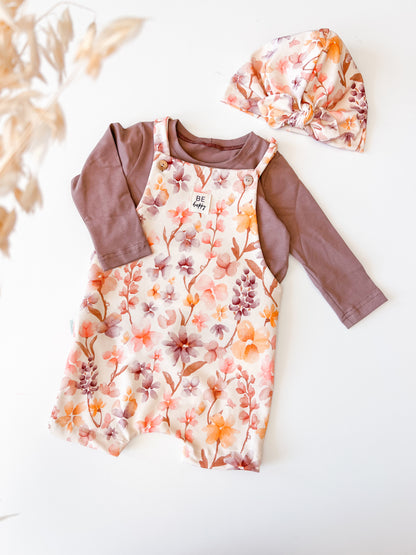 Latzhose für Baby und Kinder, Blumen Mavie