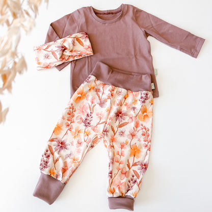 Baby und Kind Set Lila - Blumen Mavie