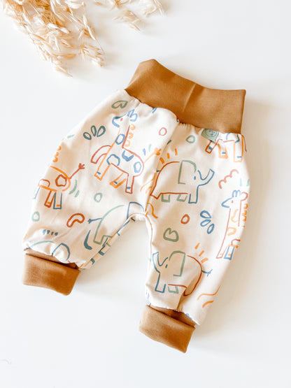 Mitwachshose, Pumphose für Baby und Kind, Elefante Kakao