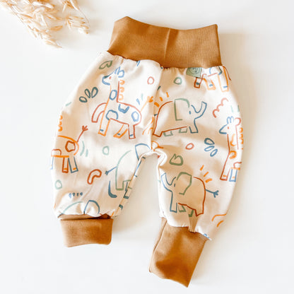 Mitwachshose, Pumphose für Baby und Kind, Elefante Kakao
