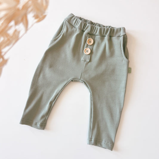 Lounge-Hose für Baby und Kind in Mint Ribb