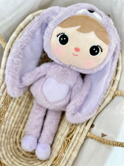 Personalisierter Metoo Teddybär-Hase in Lila