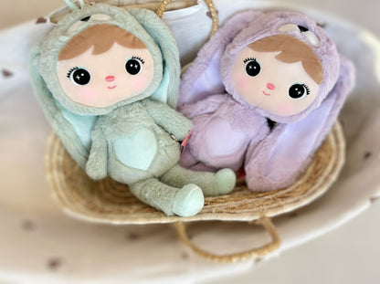 Personalisierter Metoo Teddybär-Hase in Mint