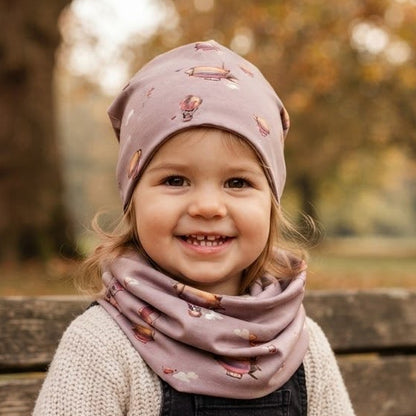 Wendemütze für Baby und Kind, Zeppelin Rosa