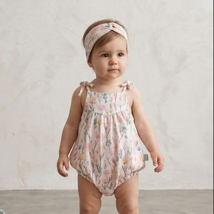 Jersey Stoff - Blumen Natur