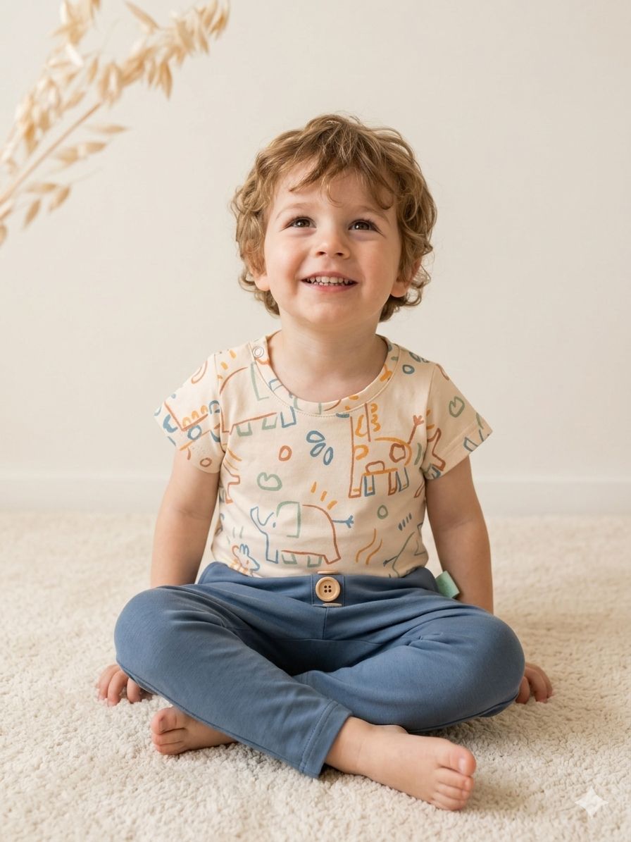Lounge-Hose für Baby und Kind in Blau