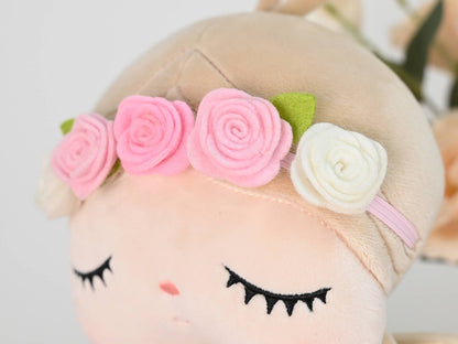 Personalisierte Metoo Engelspuppe mit Blumen, 48cm