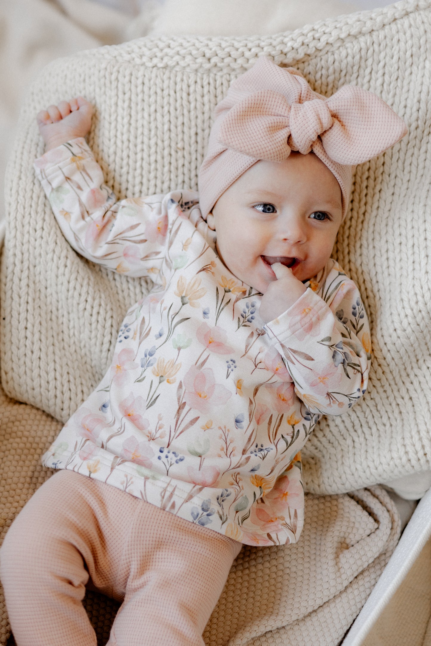 Turban für Baby und Kind in nude