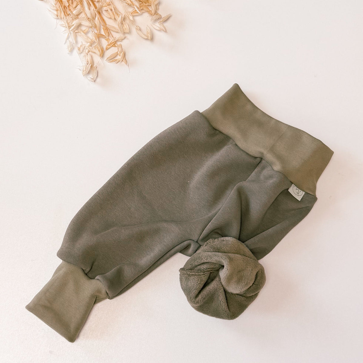 Pumphose, Mitwachshose Alpenfleece in Olive