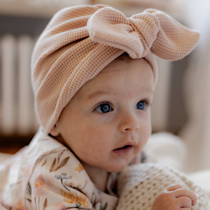 Turban für Baby und Kind in nude