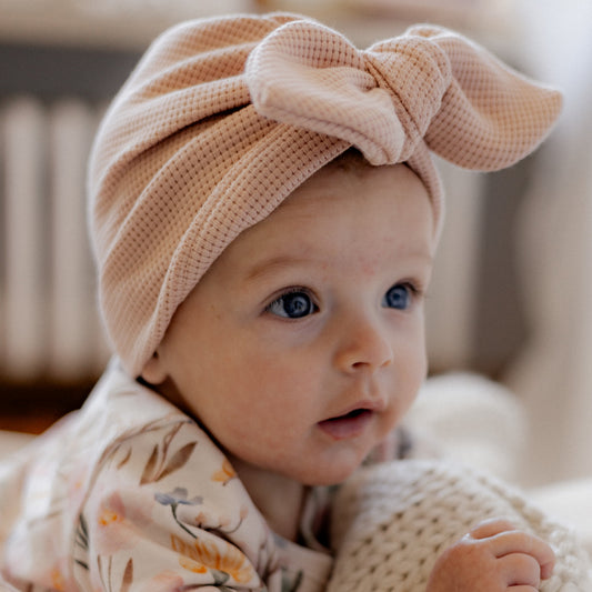Turban für Baby und Kind in nude