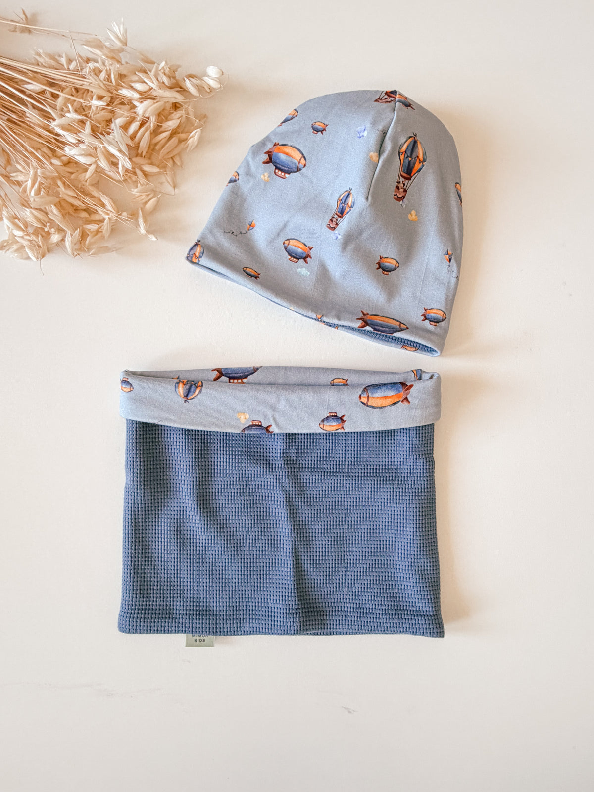 Wendemütze für Baby und Kind, Zeppelin  Blau