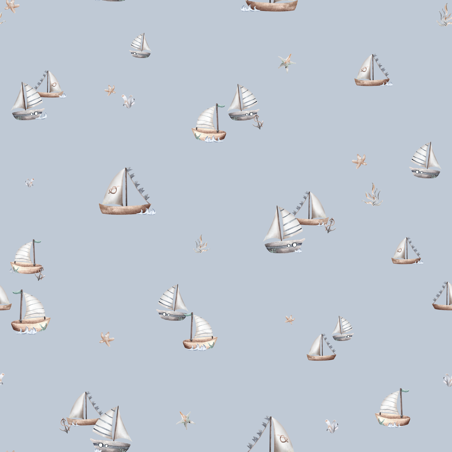 Jersey Stoff - Segelboat