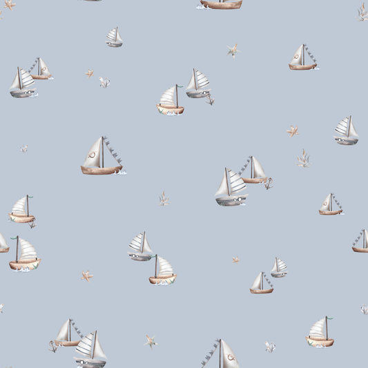 Jersey Stoff - Segelboat