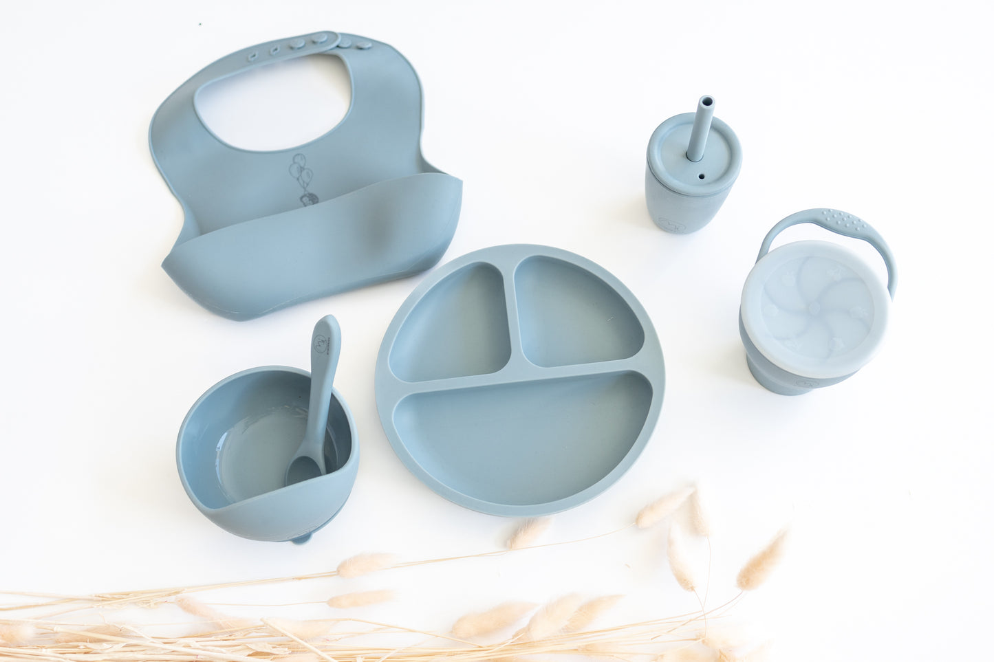 Lätzchen aus Silikon, blau