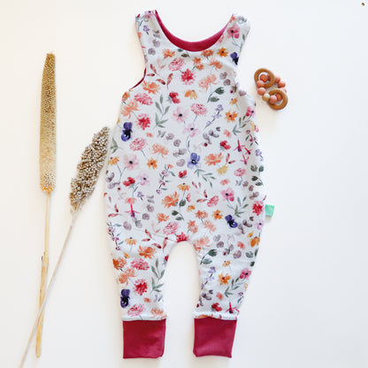 Reversible romper, flowers
